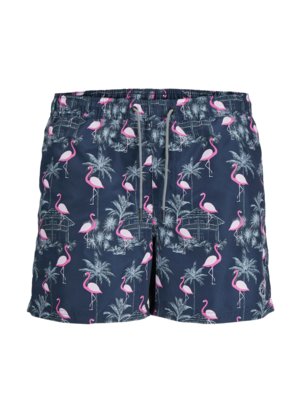 Swim shorts with pelican motifs 