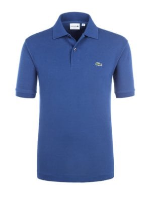 Poloshirt-in-Piqué-Qualität-mit-Logo-Aufnäher,-Classic-Fit