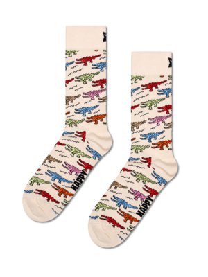 Socks with crocodile motifs 