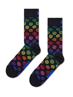 Socks with coloured strudel motifs 