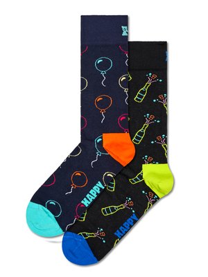 2-pack of socks with party motifs, in gift packaging 