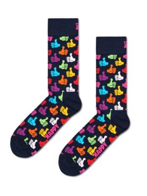 Socks with coloured thumb motifs 