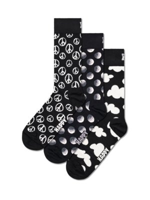 3-pack of socks with different motifs, in gift packaging 