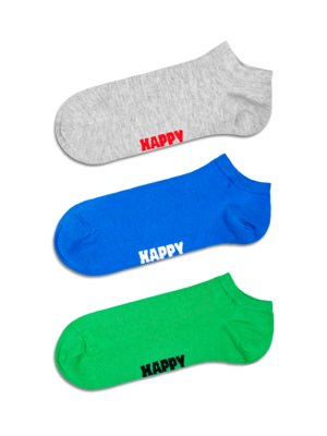3-pack of trainer socks with logo lettering 
