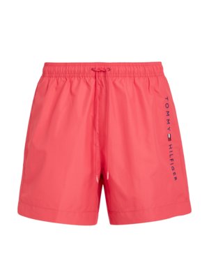 Swim shorts with contrasting logo lettering, Regular Fit