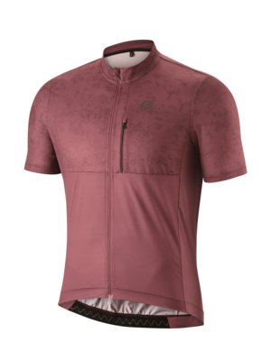 Cycling-jersey-with-zip-pocket,-full-zip-