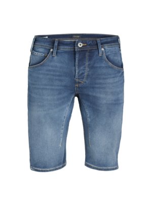 Szorty jeansowe w stylu washed look, z elastyczną domieszką 