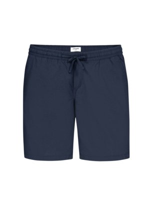 Shorts in Seersucker-Qualität mit Kordelzug