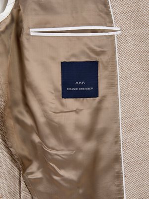 Jacket with elbow patch in a linen and wool blend 