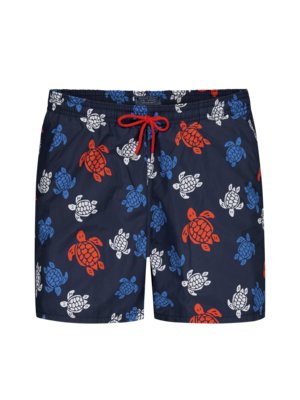 Swimming trunks with turtle print