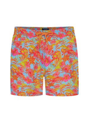 Swimming trunks with floral print