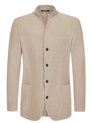Blazer-with-standing-collar-and-stretch,-unlined-