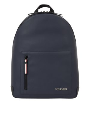 Laptop backpack with piqué texture 