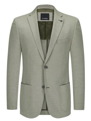 Partially lined blazer in summer piqué fabric