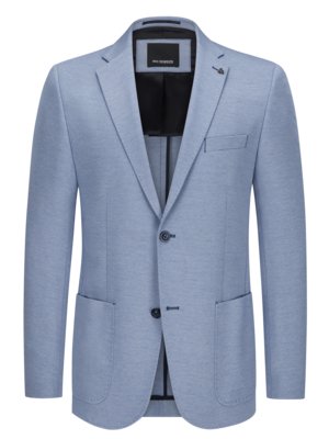 Partially lined blazer in summer piqué fabric