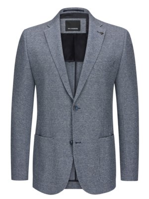 Partially lined blazer in piqué fabric