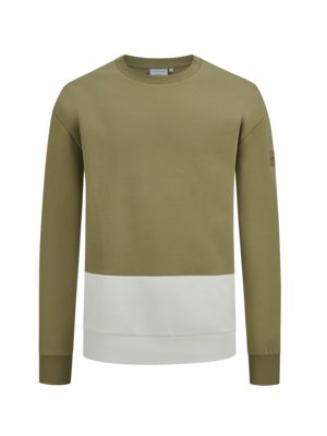 Sweatshirt in a cotton blend with colour blocking