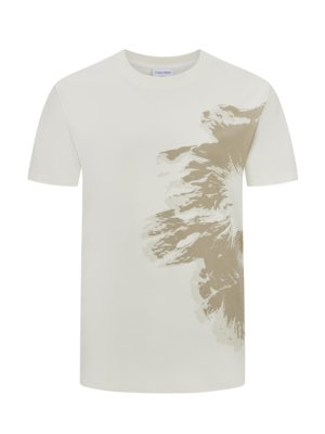 T-Shirt-aus-Baumwolle-mit-Frontprint-