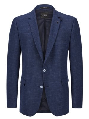 Blazer in a wool blend with stretch, Soft Linen 