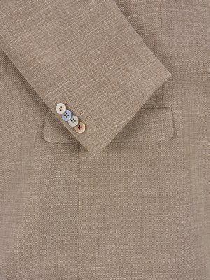Blazer in a wool blend with stretch, Soft Linen 