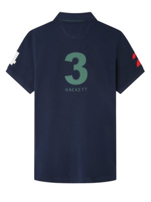Piqué-polo-shirt-with-back-number,-Classic-Fit-