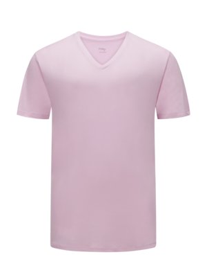 T-Shirt mit V-Ausschnitt, Dry Cotton 