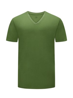 T-shirt with V-neck, Dry Cotton 