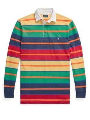 Rugby shirt made of cotton with a striped pattern