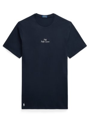 T-shirt z dżerseju z napisem marki 