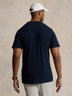 T-shirt in jersey fabric with label lettering 