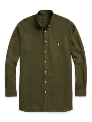 Lněná košile s propínacím límečkem (button-down)
