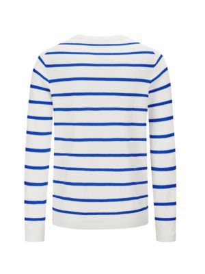 Sweater-with-striped-pattern-and-embroidered-logo