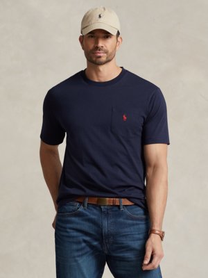 T-Shirt aus Baumwolle mit Brusttasche 