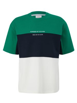 Heavy T-shirt with block stripes 
