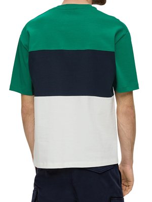 Heavy T-shirt with block stripes 