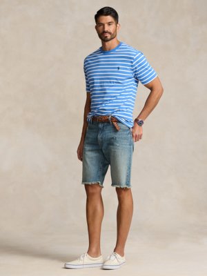 Cotton T-shirt with a striped pattern