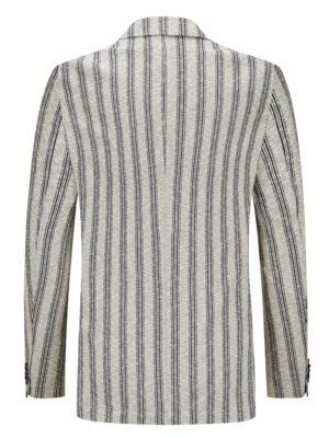Jersey-blazer-with-striped-pattern,-unlined-
