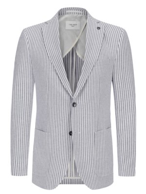Blazer with striped pattern and stretch content