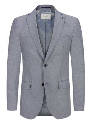 Blazer with delicate woven pattern, lined