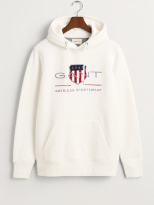Hoodie with large embroidered logo 