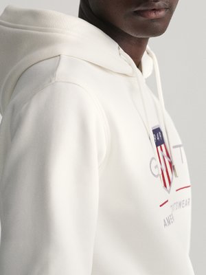 Hoodie with large embroidered logo 