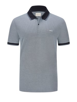 Piqué polo shirt with a delicate pattern 