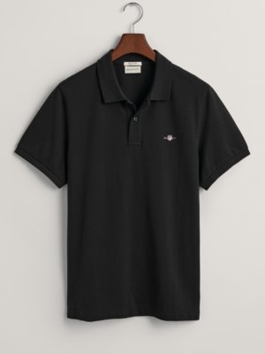 Piqué polo shirt with stretch, regular fit 