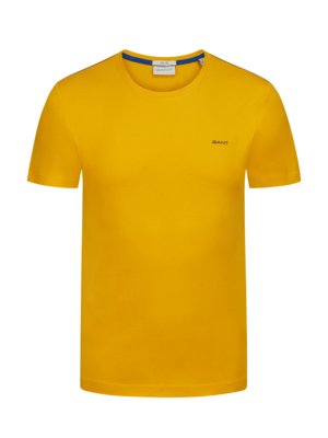 T-shirt with contrasting embroidered logo