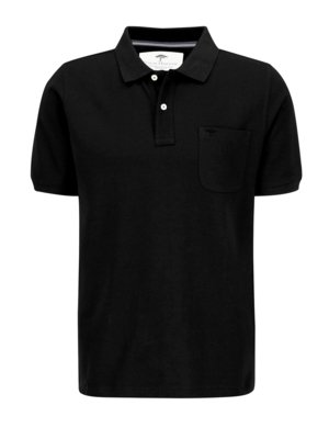 Piqué-polo-shirt-in-cotton-with-breast-pocket-