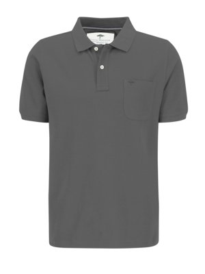 Piqué polo shirt in cotton with breast pocket 