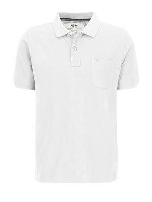 Piqué polo shirt in cotton with breast pocket 