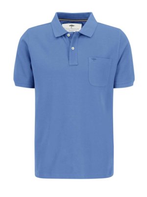 Piqué polo shirt with breast pocket, extra long 