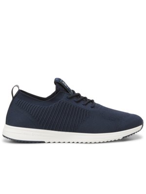 Lightweight trainers in nubuck leather with jacquard knit 