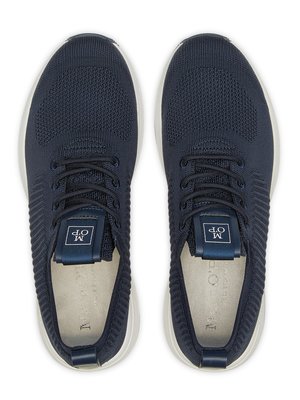 Lightweight trainers in nubuck leather with jacquard knit 